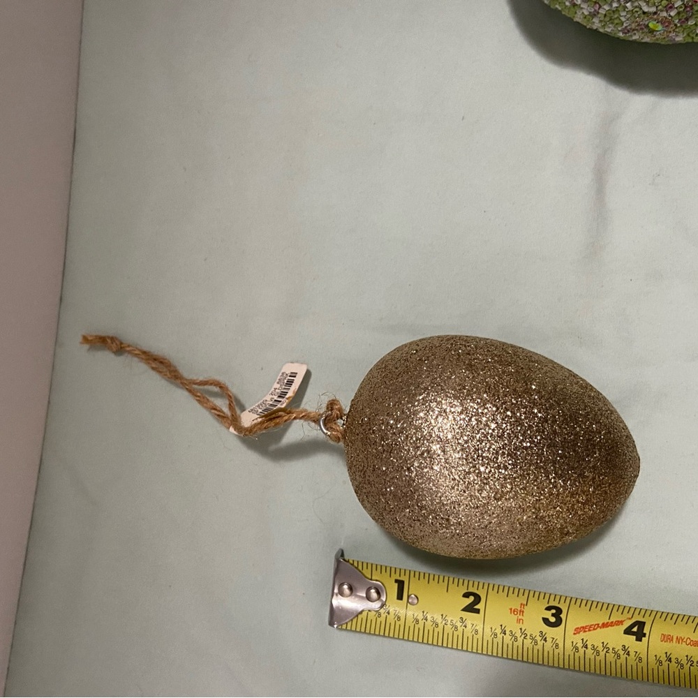 Gold Glitter Hanging Ornament